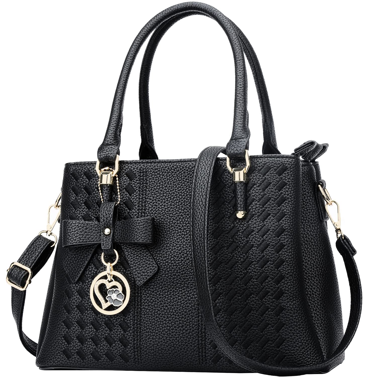 KKXIU Women's Leather Crossbody Bag with Zipper Pockets - Stylish Shoulder Satchel Purse for Work, Travel & Everyday Use