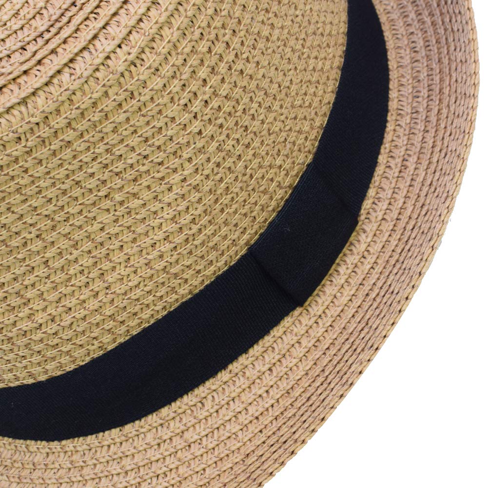 Stylish Unisex Kids Straw Fedora Hat - Sun Protection for Boys & Girls - Perfect for Beach, Outdoor Play, and Summer Fashion