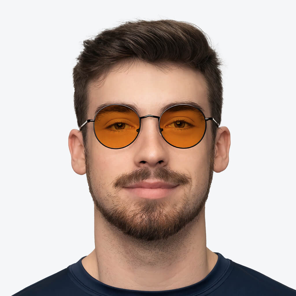 SunDown Elton Blue Light Blocking Glasses - Black Frame for Eye Strain Relief & Better Sleep | Perfect for Nighttime Use, Gaming & Computer Work
