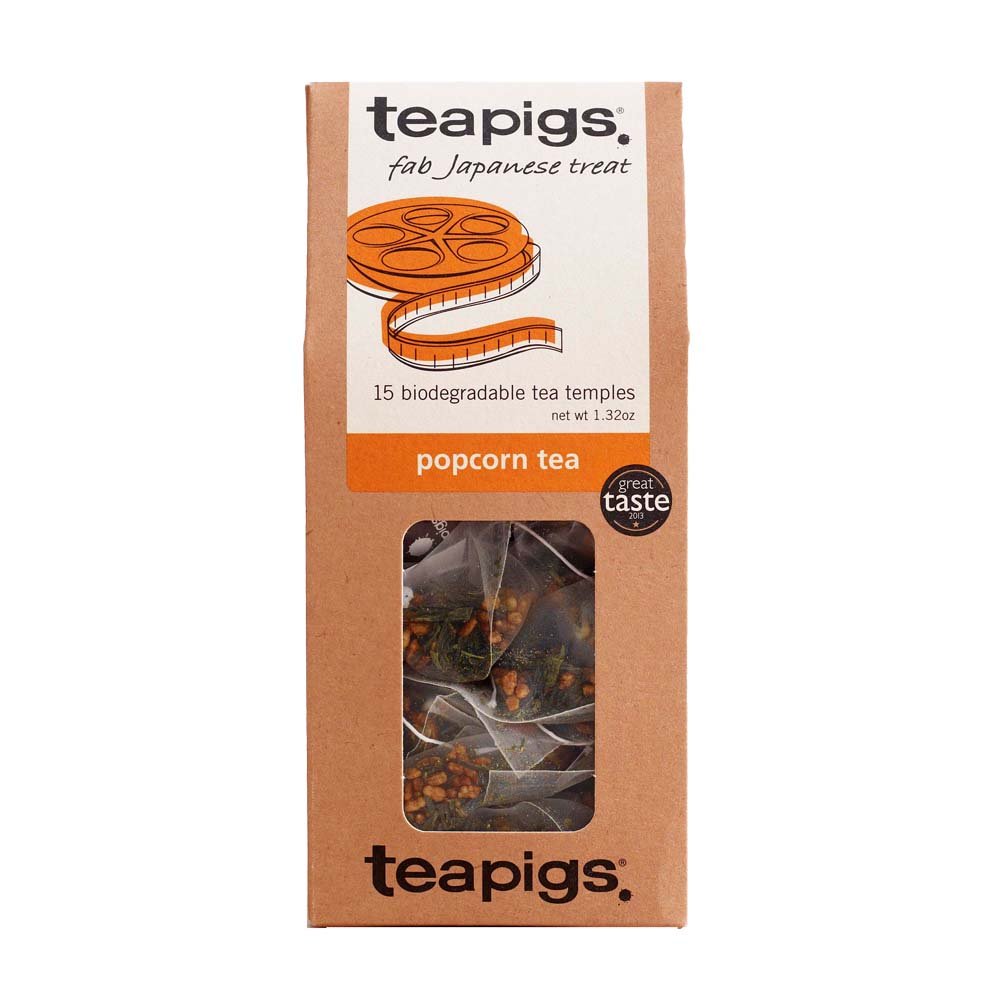 Teapigs Popcorn Herbal Tea Bags - 6 Packs of 15 Whole Leaf Tea Bags | Caffeine-Free, Natural Ingredients | Perfect for Relaxation, Afternoon Tea & Gifts