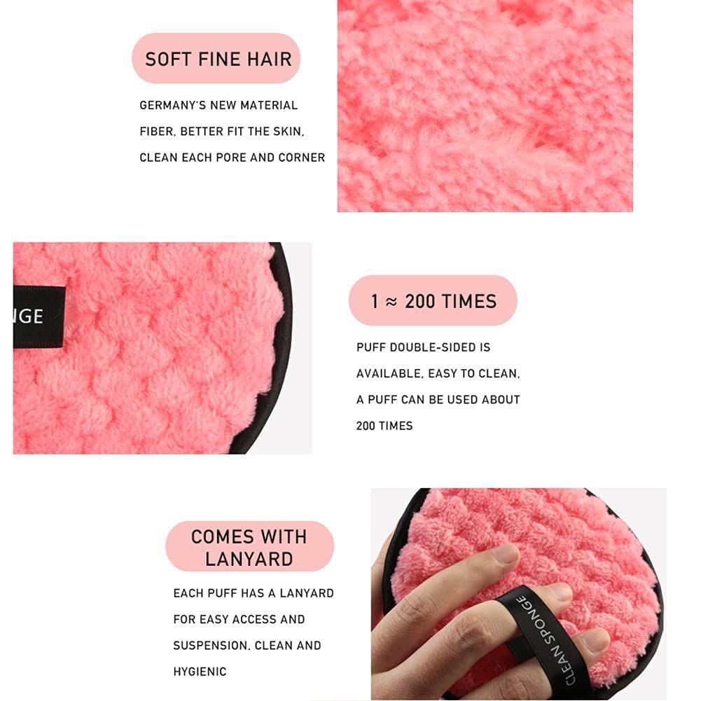 Biodegradable Makeup Remover Pads - Reusable & Eco-Friendly Facial Cleansing Pads for Sensitive Skin (2 Pack) - Perfect for Travel, Daily Skincare & Makeup Removal Routine