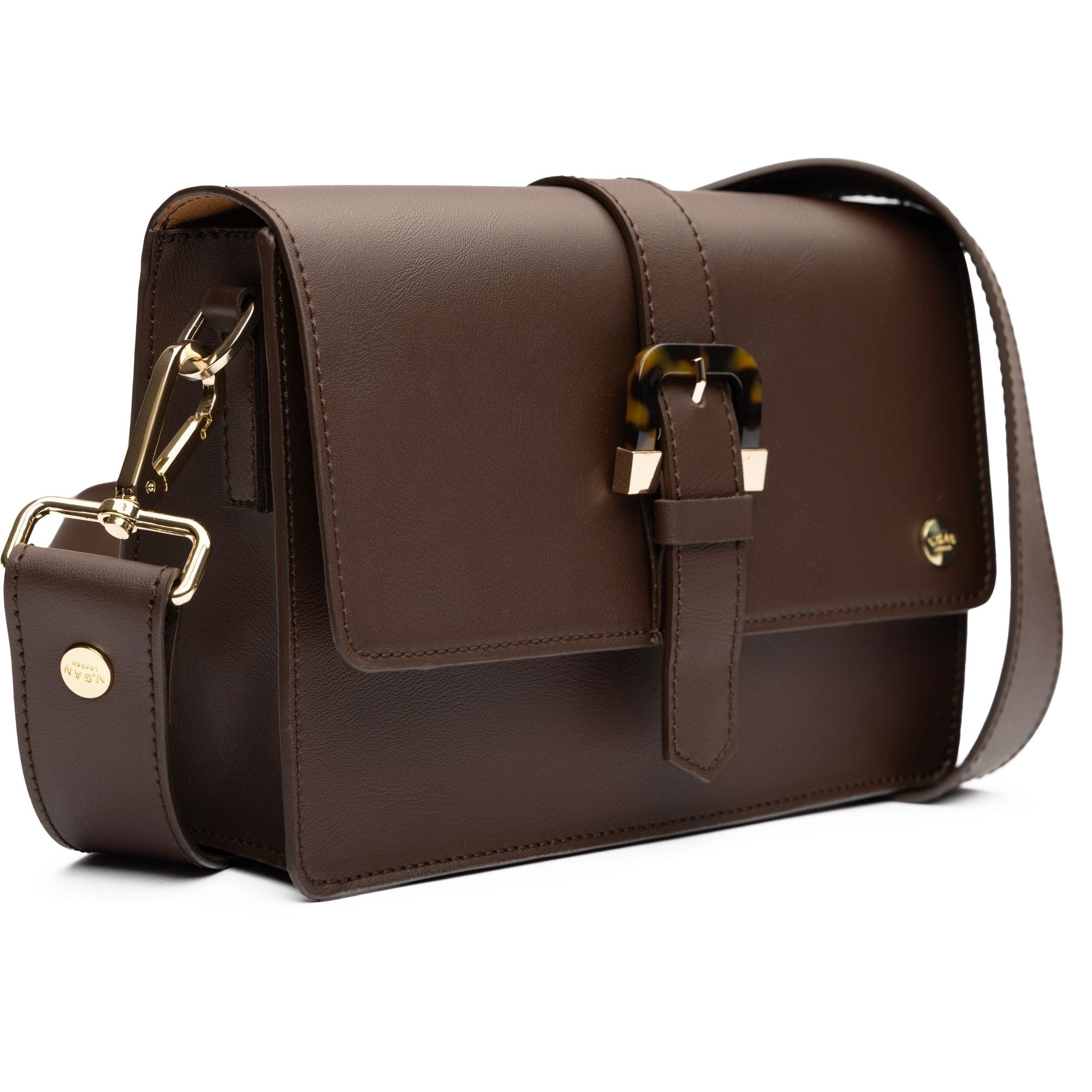 Vegan Leather Tortoiseshell Crossbody Bag for Women - Stylish Brown Shoulder Purse | Perfect for Work, Travel & Everyday Use
