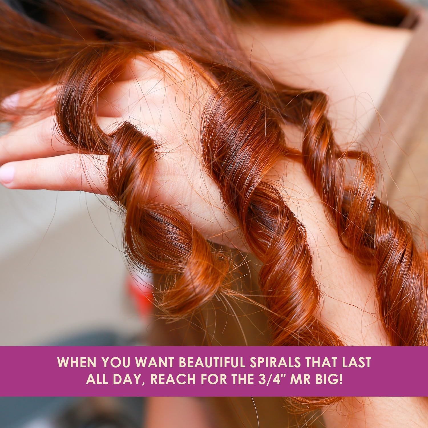 Mr Big Original Hair Curling Iron Wand - Best XL Styling Curling Iron for Long Hair, Creates Beach Waves & Loose Curls, 9.5