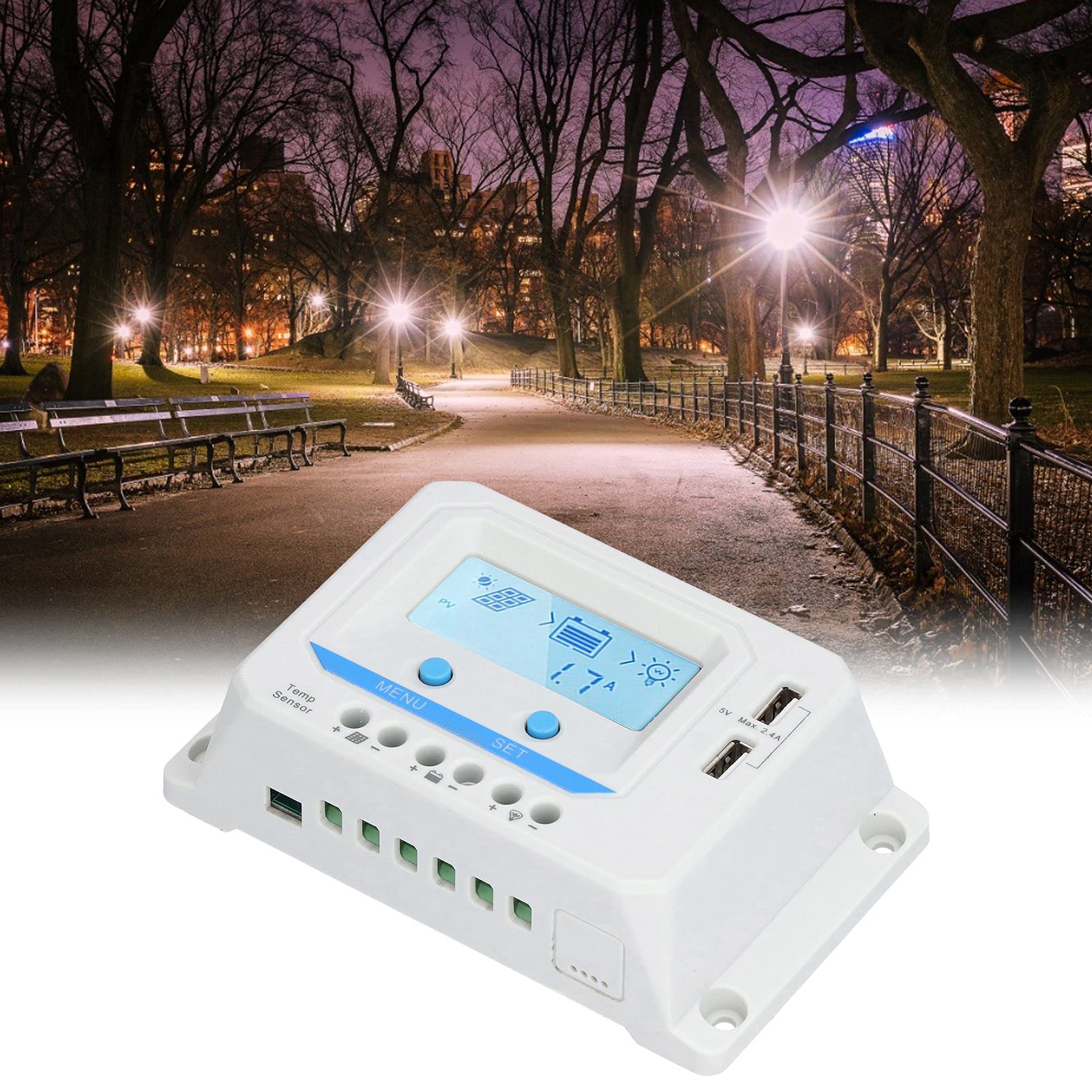 Best Solar Panel Controller with LCD Display - Efficient Solar Charging Protector for Traffic Lights & Outdoor Solar Systems | Ideal for Solar Street Lights, Traffic Signals & Off-Grid Power