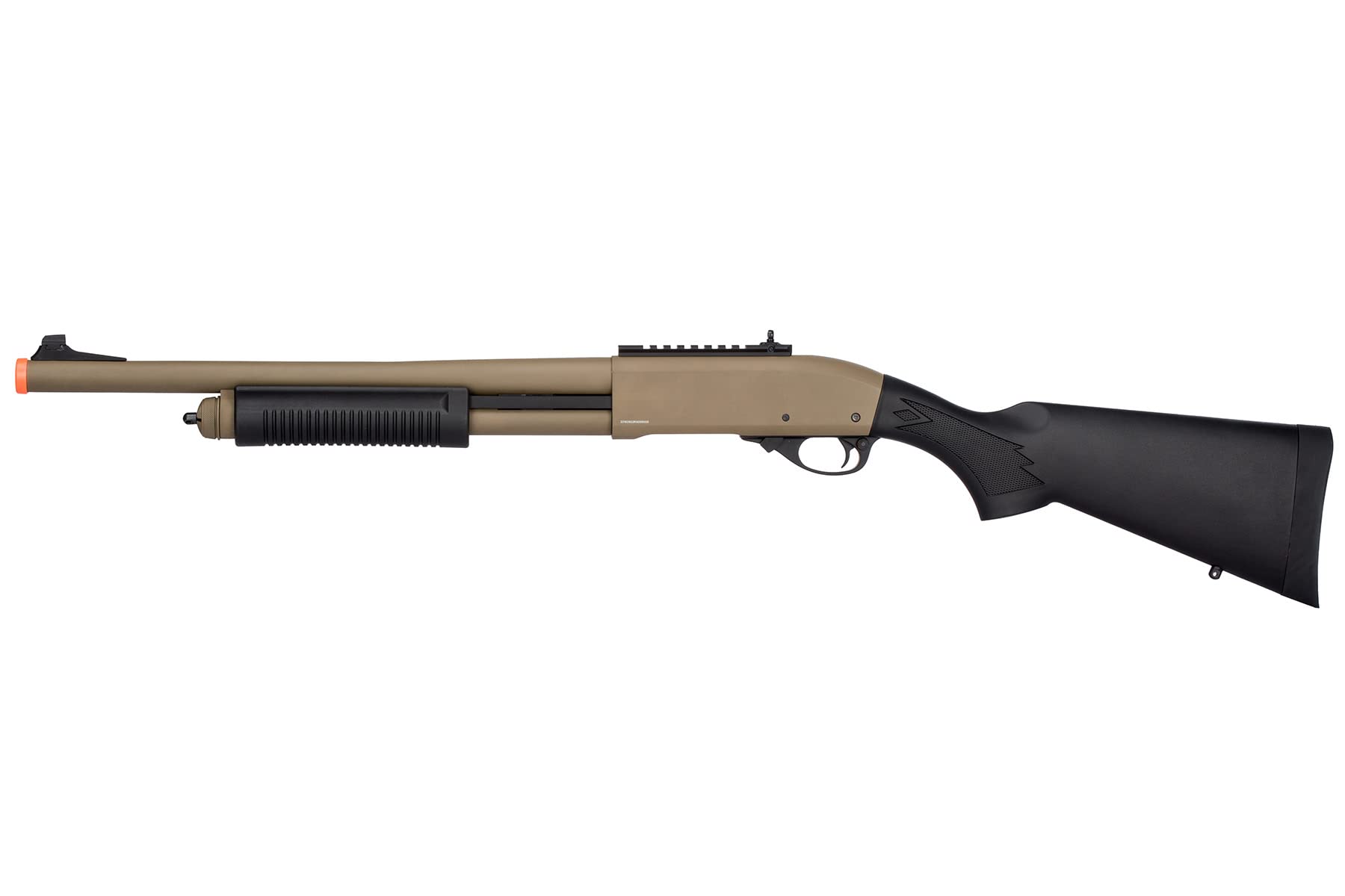 Golden Ball & Eagle M870 3/6-Shot Pump Action Gas Airsoft Shotgun - Tan | Realistic Tactical Training & Outdoor Airsoft Games | Perfect for Milsim, Target Practice & Survival Scenarios