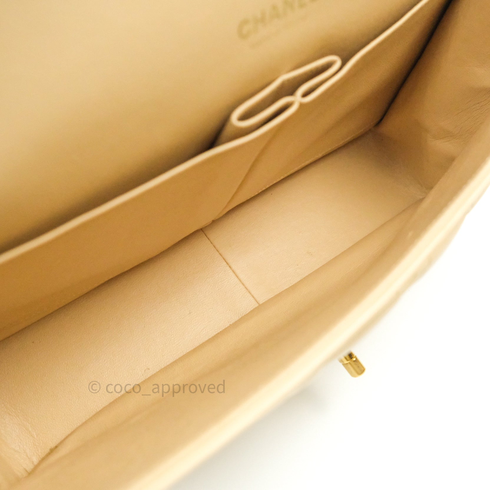 Chanel Classic Jumbo Double Flap Bag Beige Lambskin Leather with Gold Hardware - Luxury Designer Handbag for Women, Perfect for Parties, Dating & Special Occasions