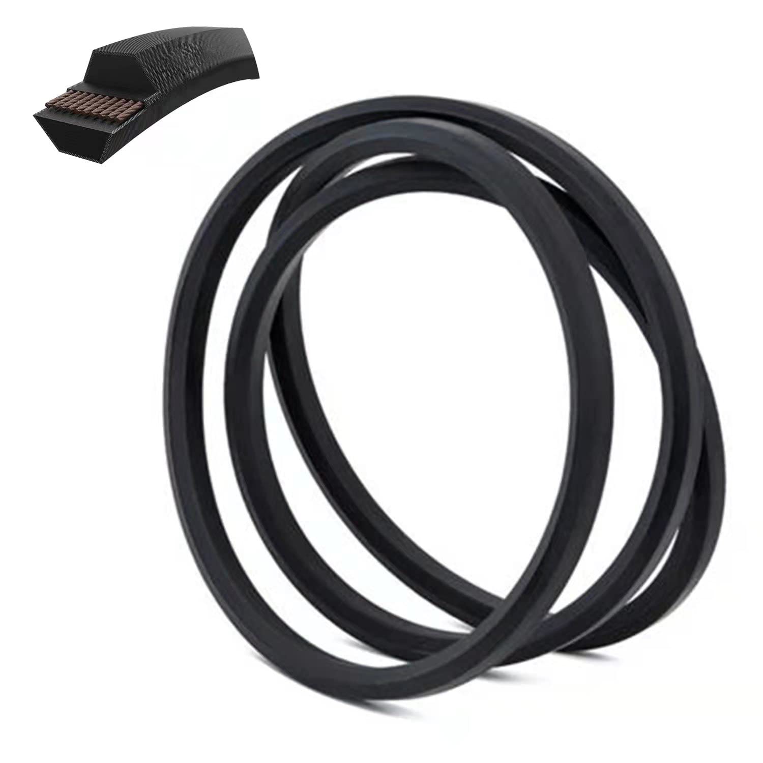 Simplicity 1671076 & 1675342, DEUTZ-Allis 1675342 F Replacement Lawn Mower Double V-Belt - 1/2