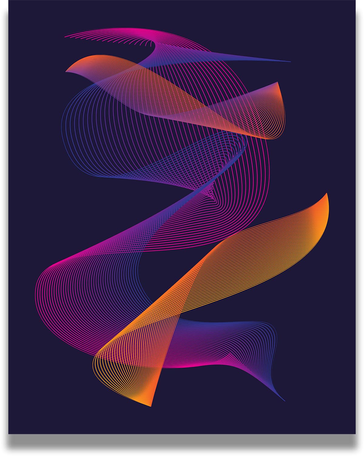 Abstract Purple Moiré Wall Art Print - Minimalist Bathroom Decor & Teen Room Decor - 11x14 Unframed Modern Home Decor - Perfect Gift for Men and Women - Ideal for Living Room, Bedroom or Office Decor