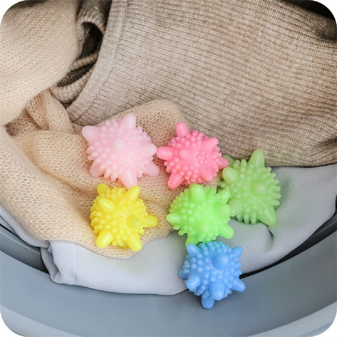 5-Pack Reusable Laundry Washing Balls - Eco-Friendly Fabric Softener Alternative, Dryer Balls for Lint Removal, Non-Toxic & Anti-Wrinkle, Soft Fluffy Tangle-Free Cleaning Balls for Clothes (Perfect for Baby Clothes, Delicates & Everyday Laundry)
