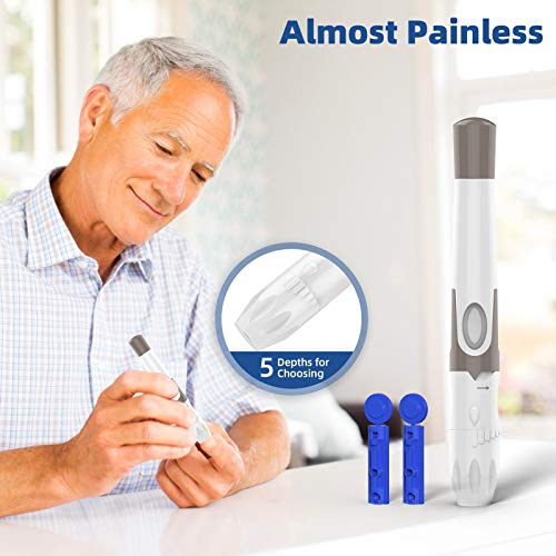 Metene TD 4116 Blood Glucose Monitor Kit with 100 Test Strips & 100 Lancets - Accurate Diabetes Testing for Home Use & Travel