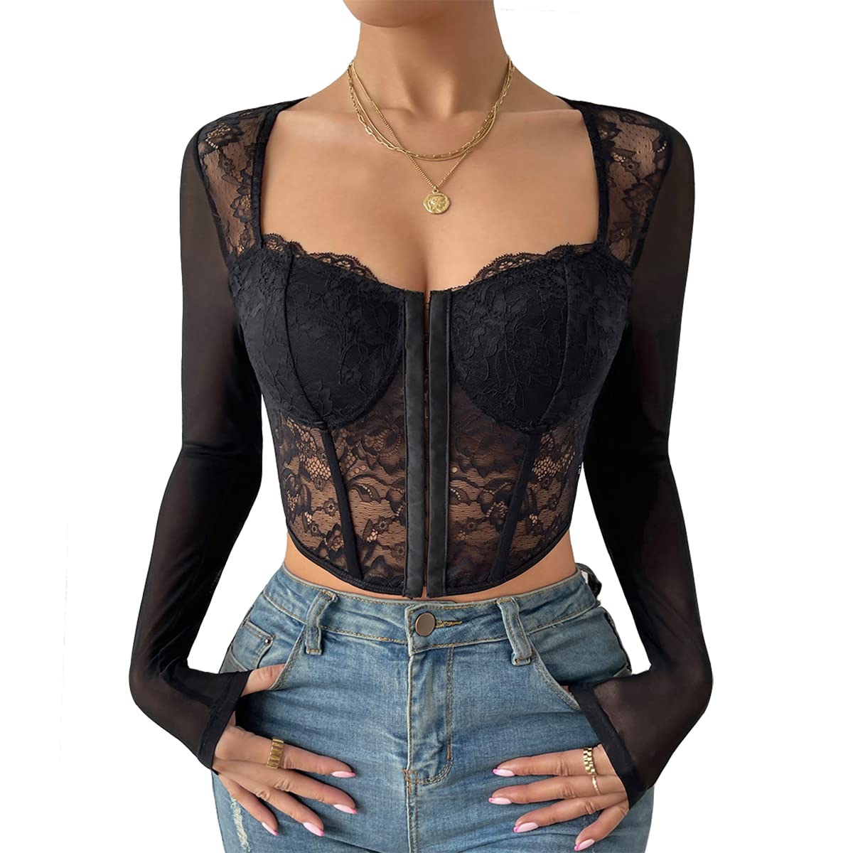 Sexy Women's Long Sleeve Crop Top - Cut Out Halter T-Shirt for Slim Fit | Y2K Fashion Trendy Tops for Clubbing, Date Night & Streetwear Outfits