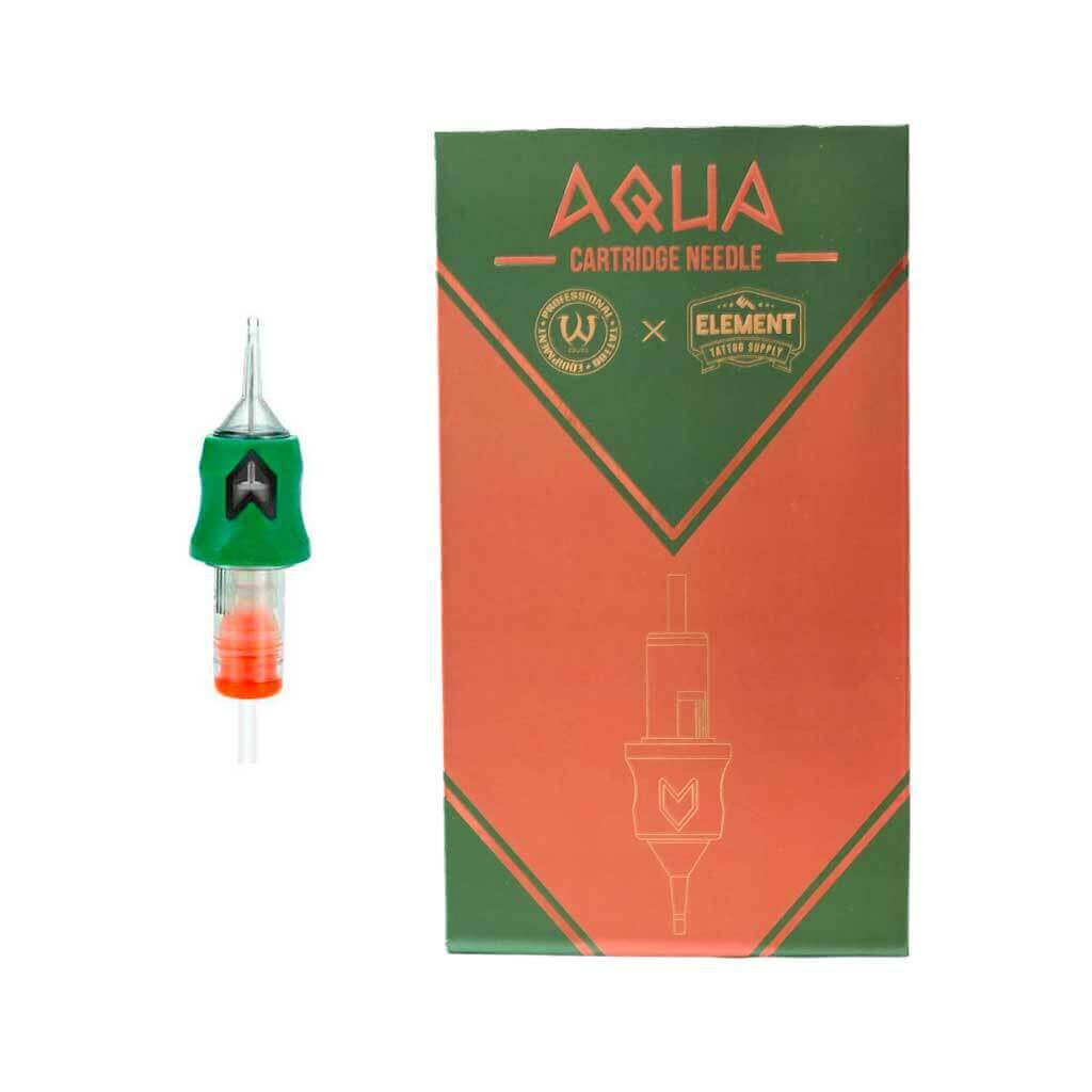AQUA Round Liner Cartridges - Box of 20 Tattoo Needles for Professional Artists | Perfect for Blackwork, Line Art & Tattoo Outlines
