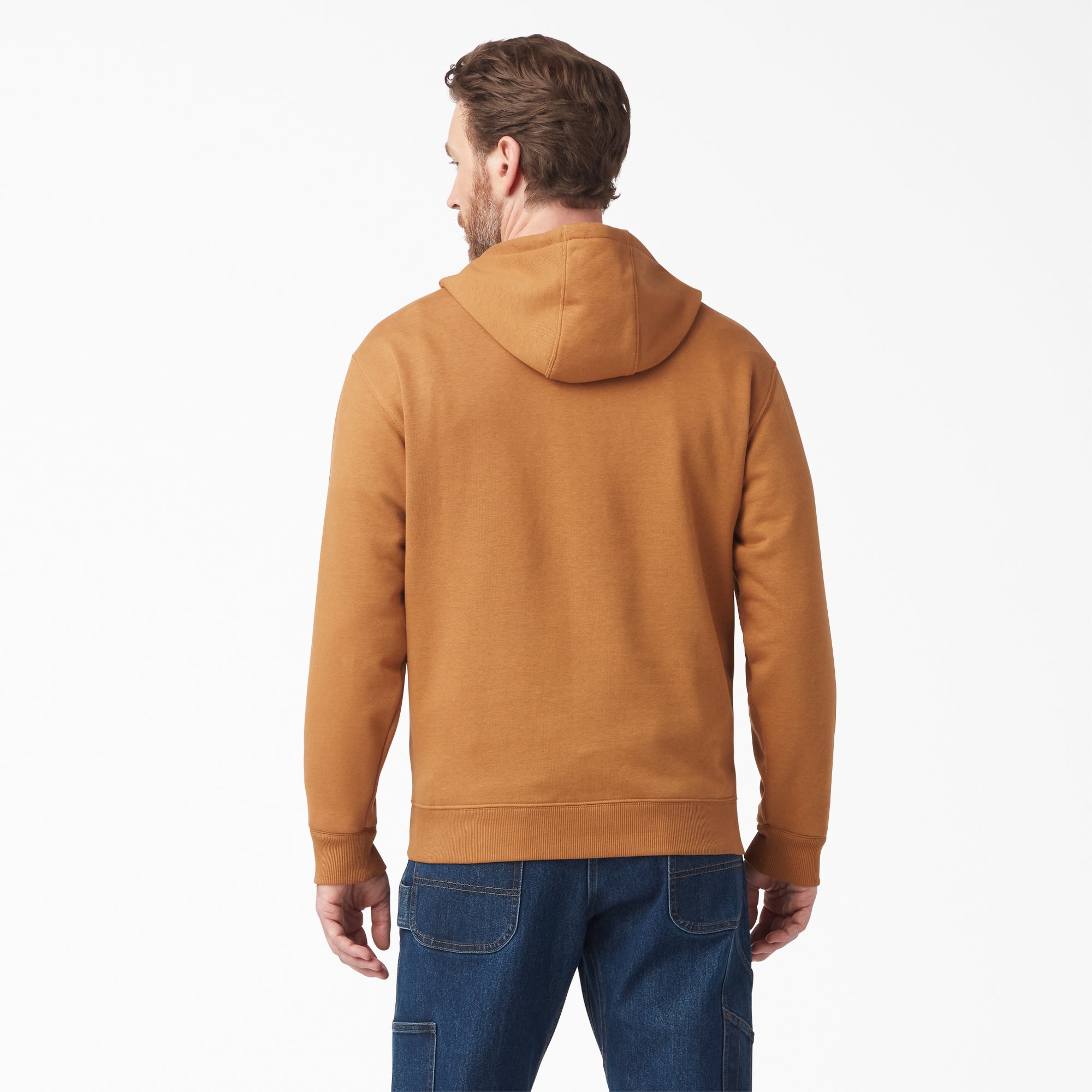 Dickies Men's Water Repellent Hoodie with Logo Sleeve - Comfortable Fleece-Lined Pullover for Work, Outdoor & Casual Wear