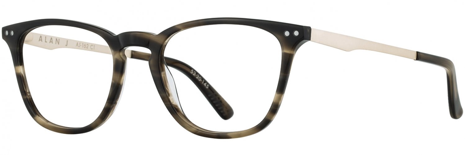Alan J AJ162 Stylish Eyeglasses for Men & Women - Trendy Lightweight Frame for Clear Vision - Perfect for Reading, Work & Everyday Use
