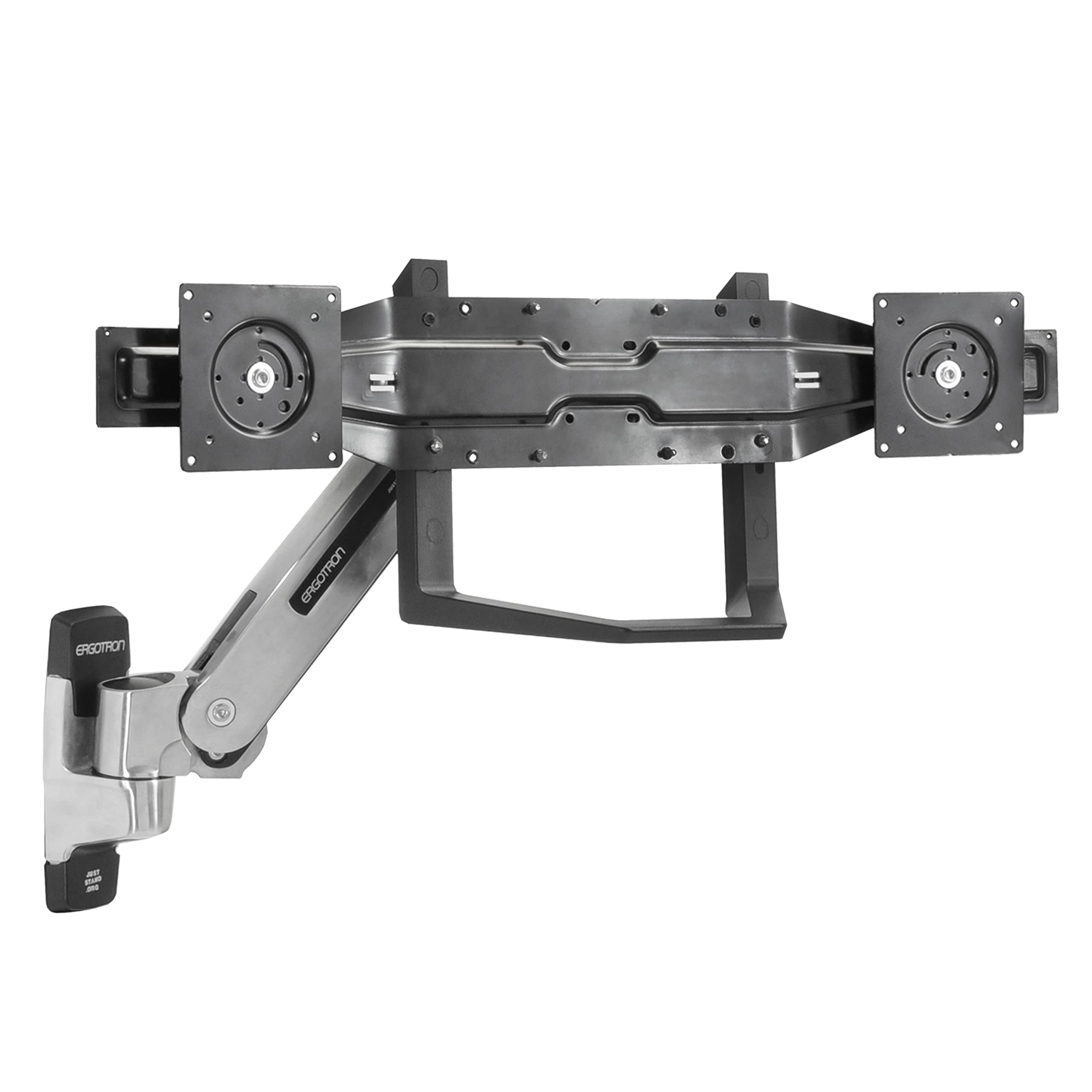 Ergotron Dual Monitor Mount with Handle Kit - Adjustable VESA Mount for 13-27