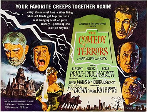 1963 The Comedy of Terrors Vintage Movie Poster Magnet - Classic Horror Comedy Film Fridge Magnet for Home, Office & Movie Theater Decor