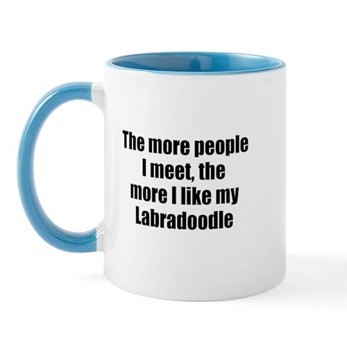 White/Blue Inside - Labradoodle Mug