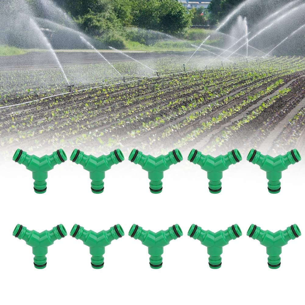3-Way Garden Water Hose Splitter - Heavy Duty Y-Type Connector Adapter for Lawn Irrigation & Outdoor Watering (10 Pack) - Perfect for Sprinkler Systems, Car Washing & Gardening Tools