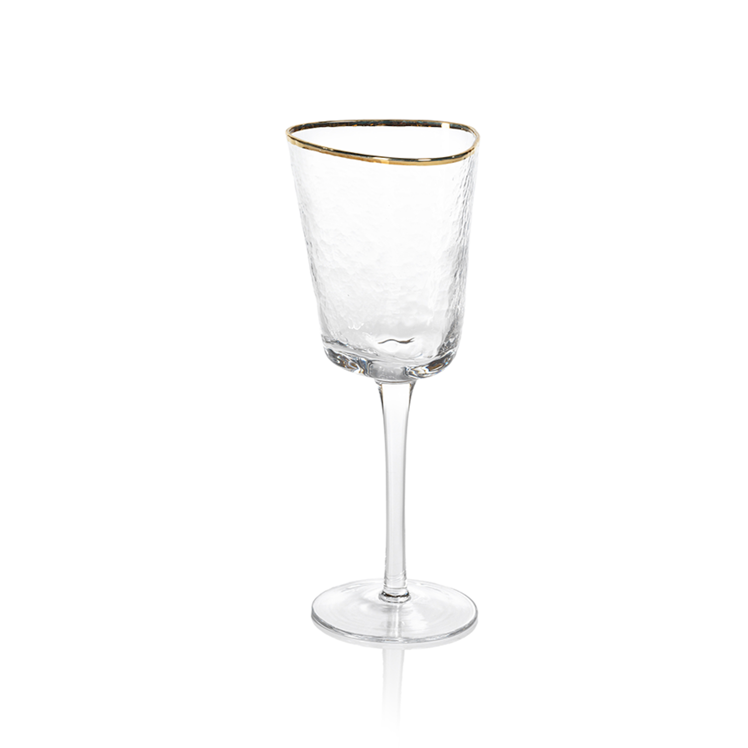 Premium Hammered Glassware Set with 24K Gold Rim - Elegant Drinking Glasses for Wine, Cocktails & Parties - Perfect for Weddings, Anniversaries & Home Entertaining
