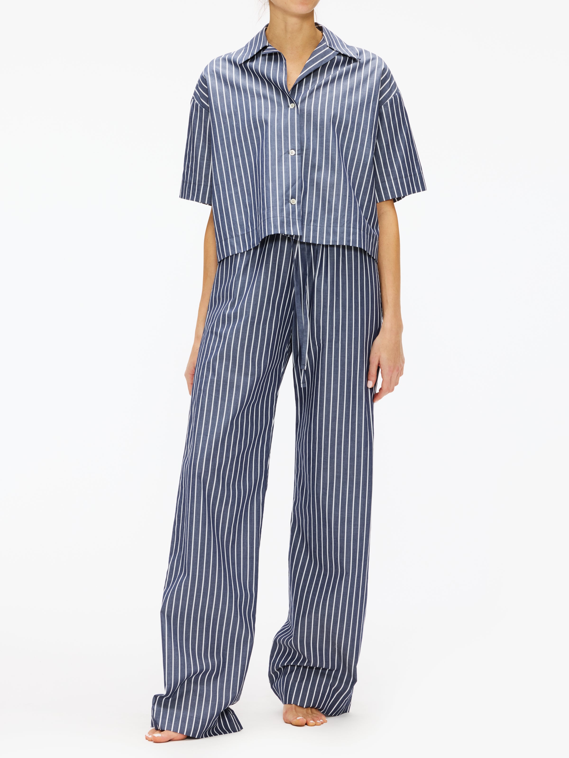 Enza Costa Women's Poplin Resort Pants - Lightweight, Breathable & Comfortable for Travel, Beach & Summer Vacations
