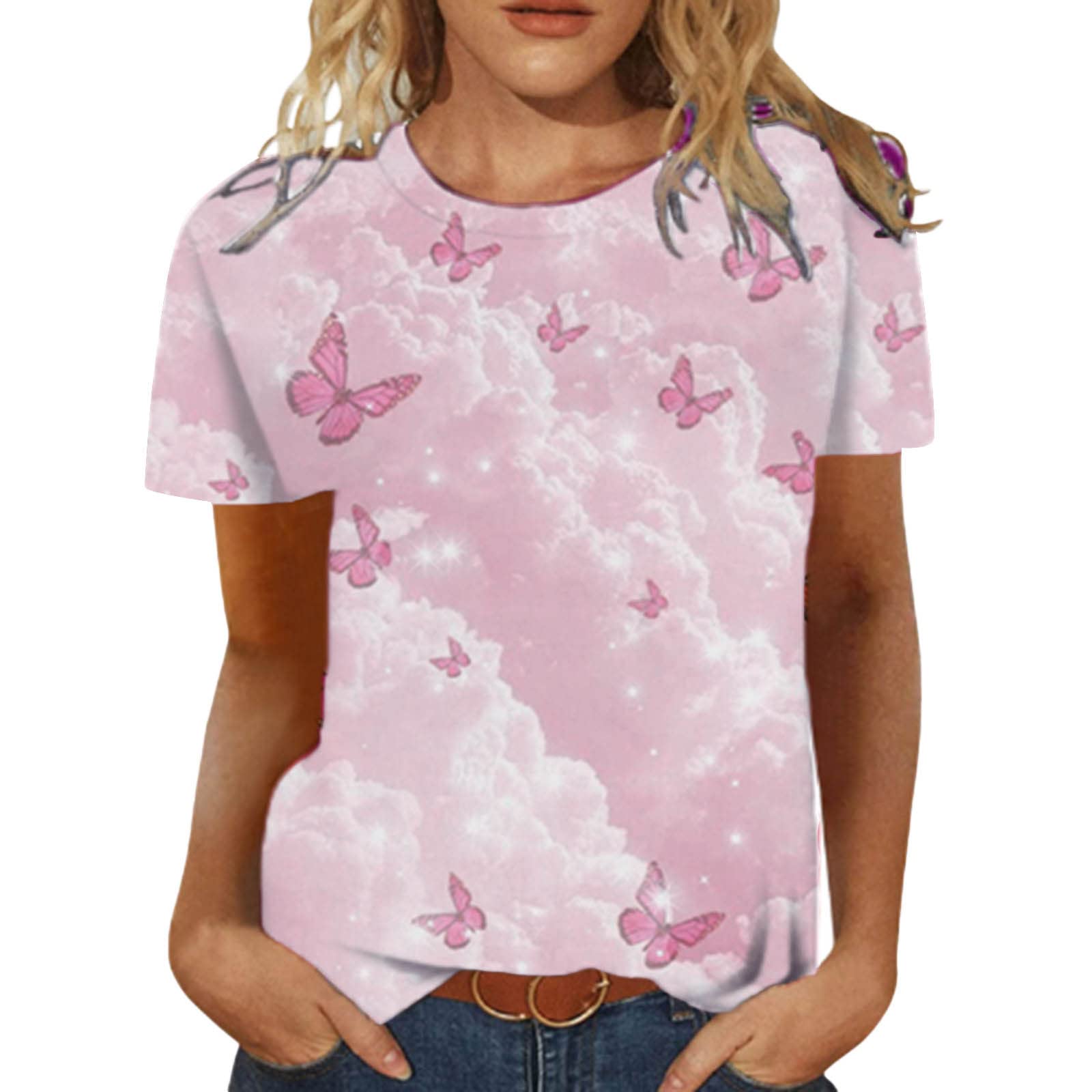 Women's Loose Casual Short Sleeve T-Shirt - Cute Blouse Top for Everyday Wear | Perfect for Work, Weekend & Summer Outfits