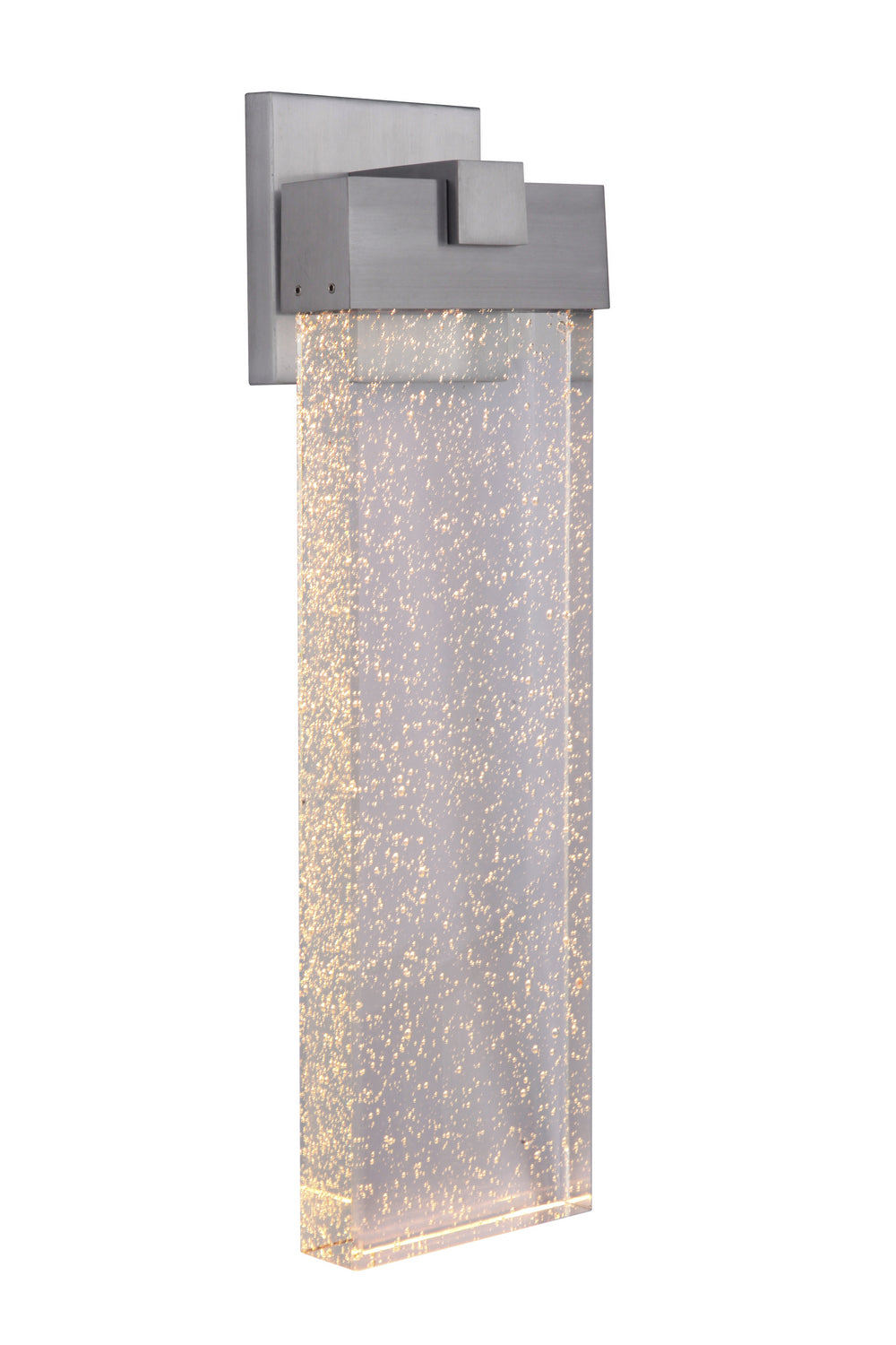 Aria LED Wall Lantern Outdoor Light Fixture - Satin Aluminum Finish - Weatherproof Exterior Lighting for Porch, Patio, Garden & Entryway