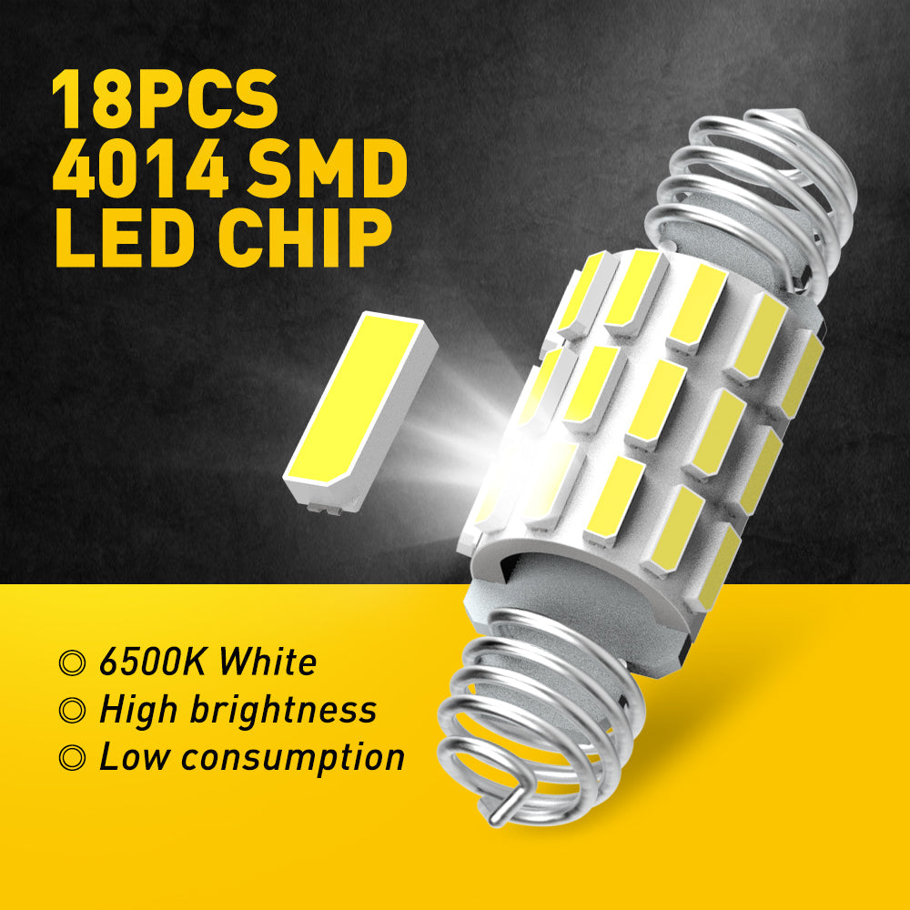 AUXITO Retractable DE3175 6418 LED Bulb - 4014 Chipsets, 31mm & 36mm Festoon Bulb (6411 Bulb) - Perfect for Car Interior Lights, Dome Lights & Map Lights