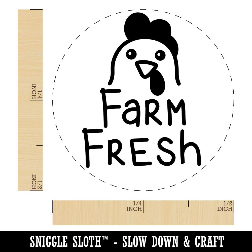 Farm Fresh Chicken Head Egg Rubber Stamp - 1/2 Inch Mini Stamping Tool for DIY Crafts, Scrapbooking & Card Making