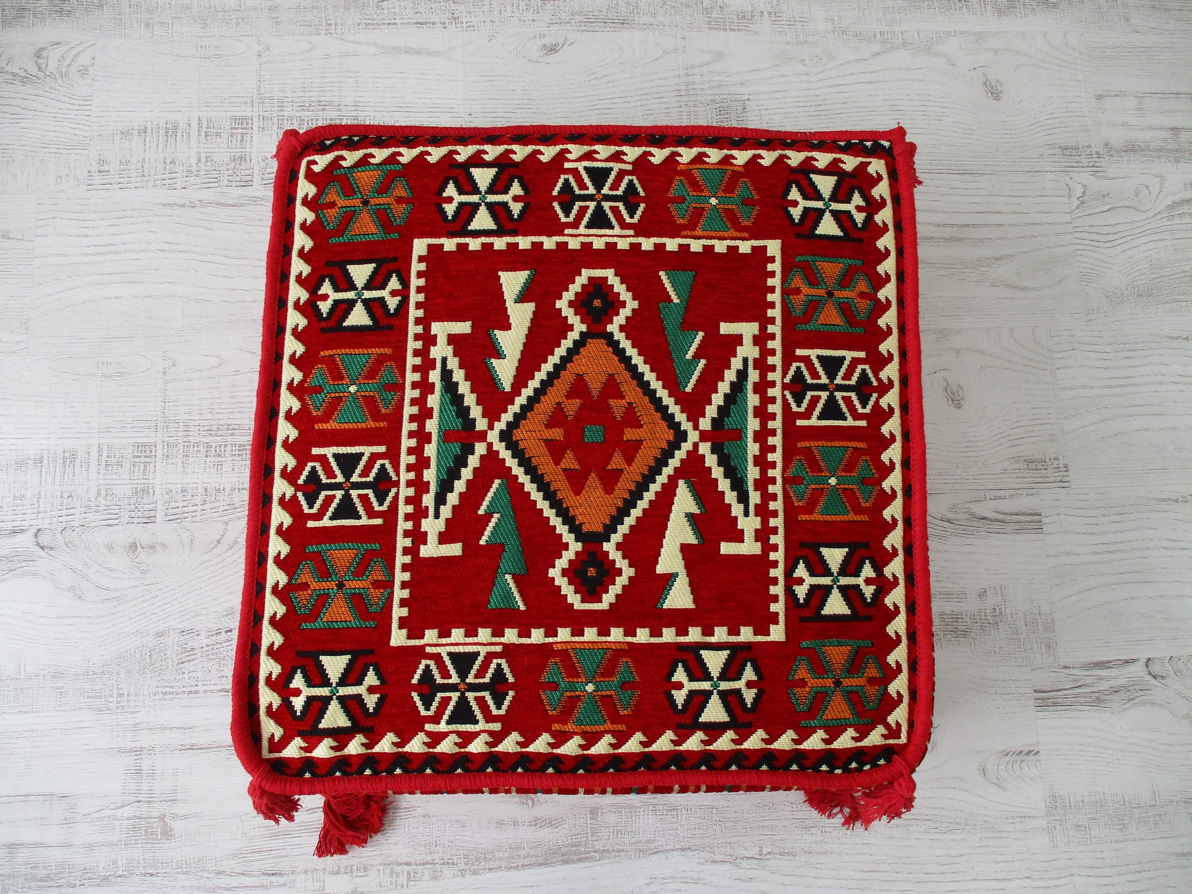 Handmade Kilim Poufs & Ottomans - Moroccan Footstool, Arabic Coffee Table, Pet Bed - Boho Chic Home Decor for Living Room, Bedroom & Outdoor Use
