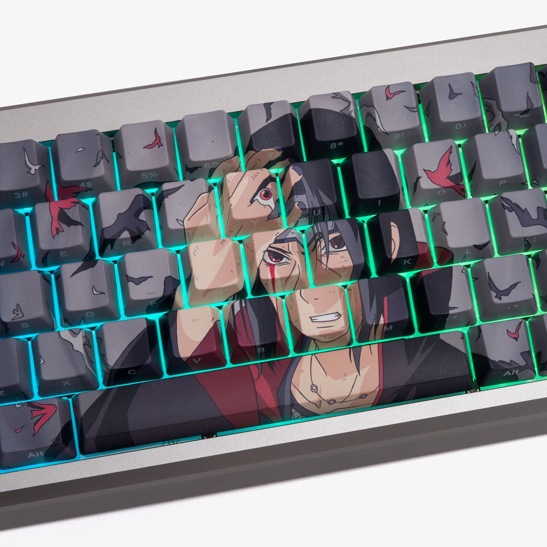 Naruto x HG Summit 65 Keyboard - Itachi Uchiha Themed Mechanical Gaming Keyboard for PC - Perfect for Anime Fans & Esports Gamers