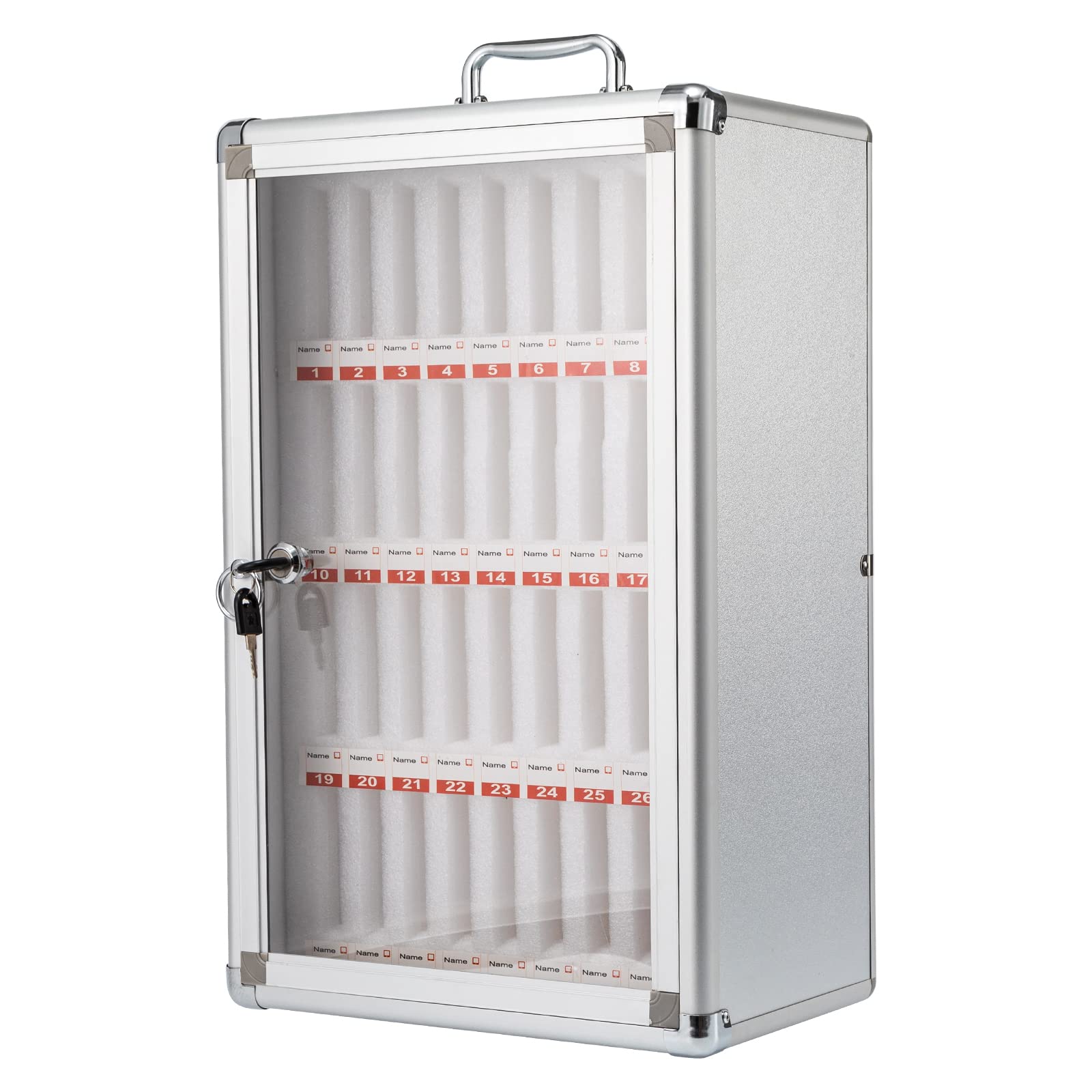 Aluminum Phone Locker with Safety Lock - 36 Slots for Classroom & Office Storage