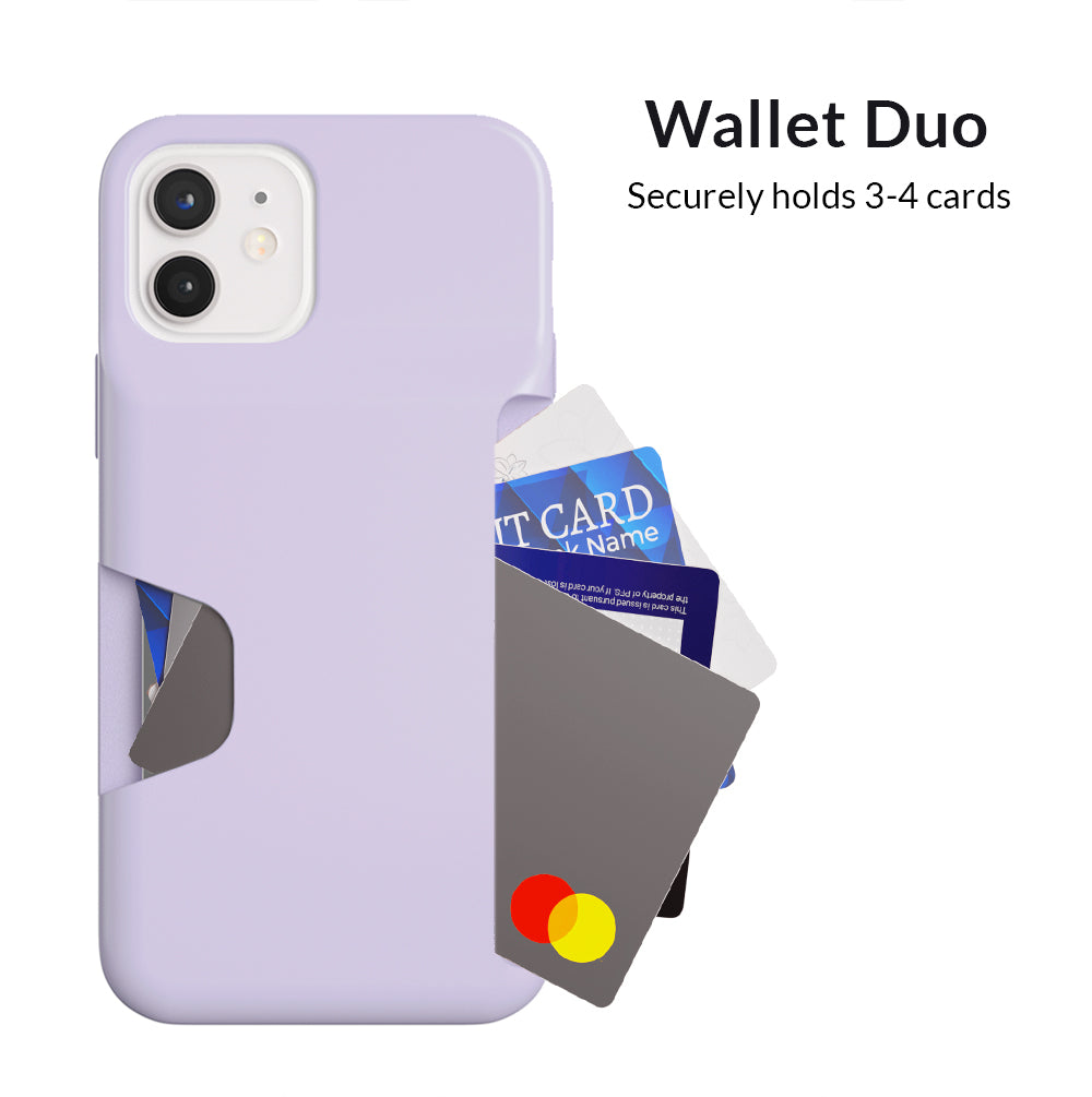 Light Purple iPhone Wallet Case - Slim Protective Phone Cover with Card Holder for iPhone 13/14/15 - Perfect for Everyday Use, Travel & Shopping