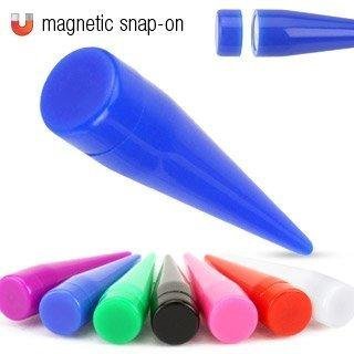 Acrylic Magnetic Snap-On Fake Tapers Earrings & Rings Set - Non Pierced Body Jewelry for Women & Men | Perfect for Parties, Cosplay & Everyday Fashion Accessories