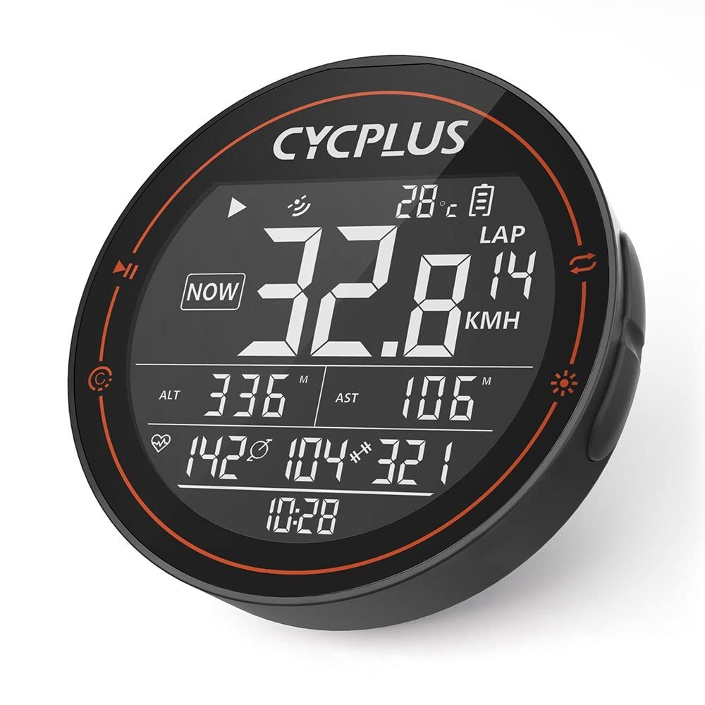 CYCPLUS M2 Wireless Bike Computer with GPS, Speedometer, BT ANT+, Cadence & Heart Rate Monitor - Waterproof Cycling Computer for MTB, Mountain & Road Bikes - Track Speed, Distance & Performance for Outdoor Adventures