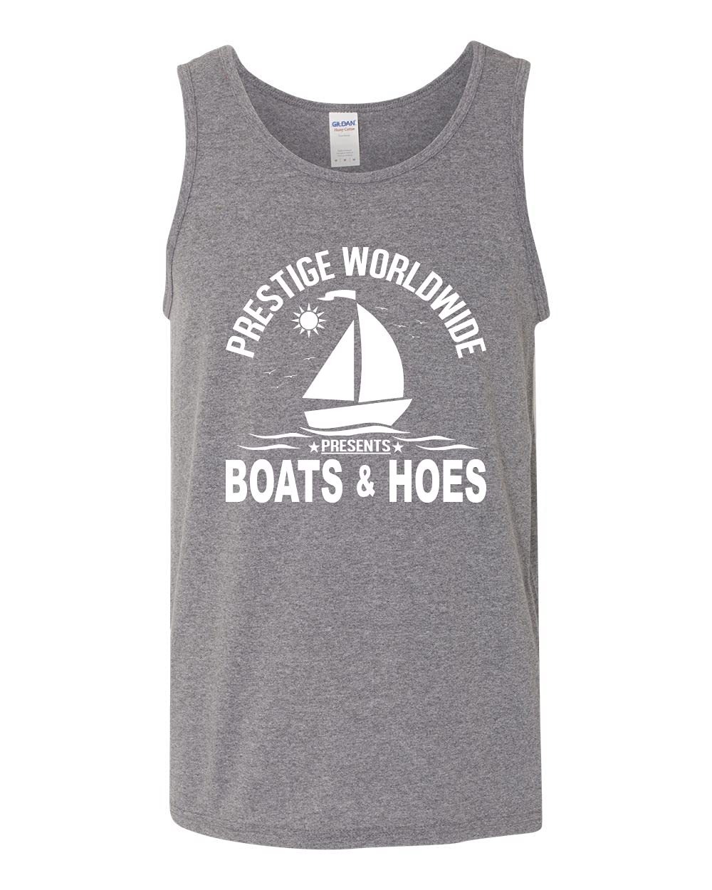 Funny Boats and Hoes Graphic Tank Top for Men - Pop Culture Humor T-Shirt - Perfect for Beach Parties, Casual Outings & Gifts