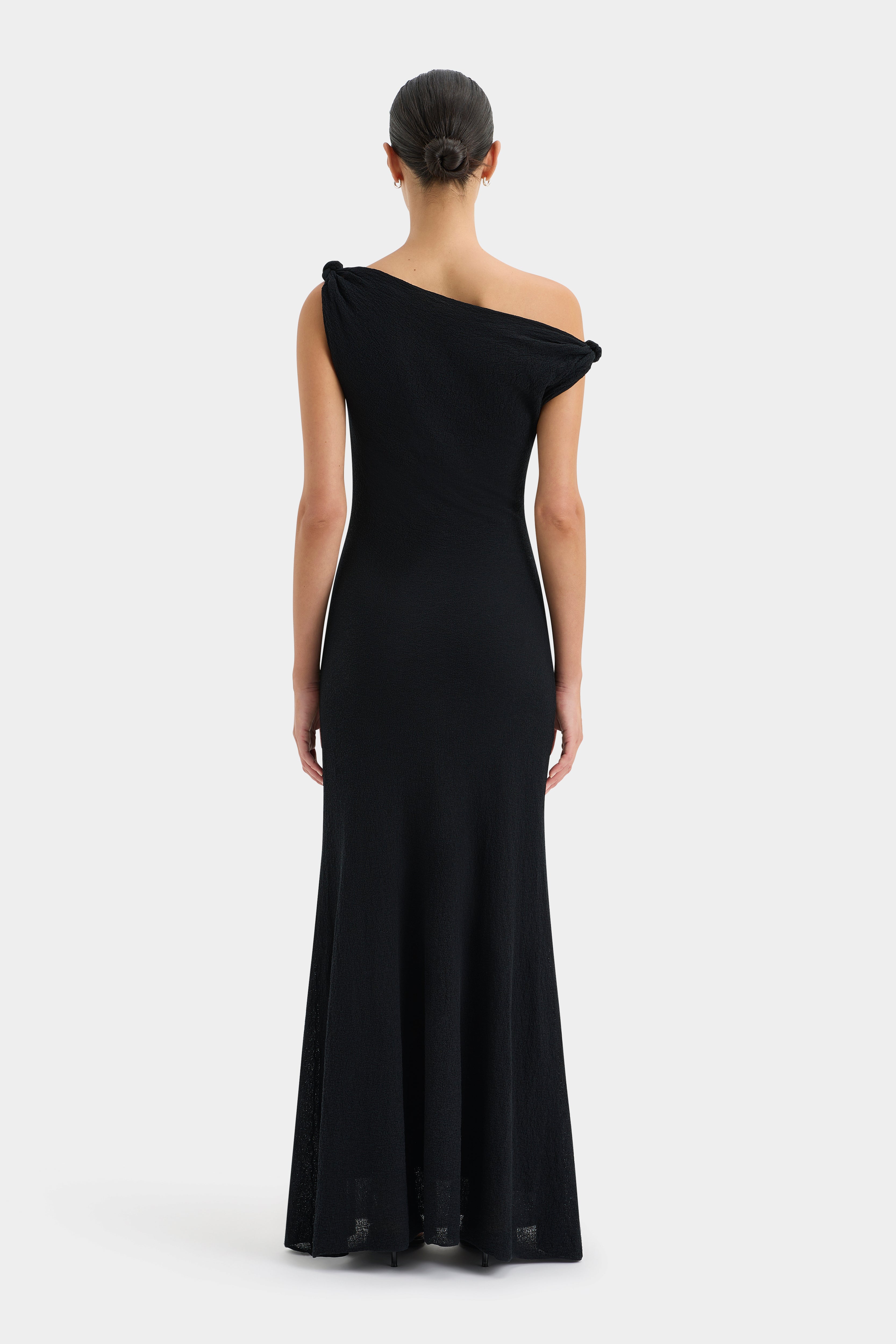 Glow Twist Midi Dress for Women - Elegant Flowy Summer Party Dress with Twist Front Detail - Perfect for Cocktail Parties, Weddings & Date Nights