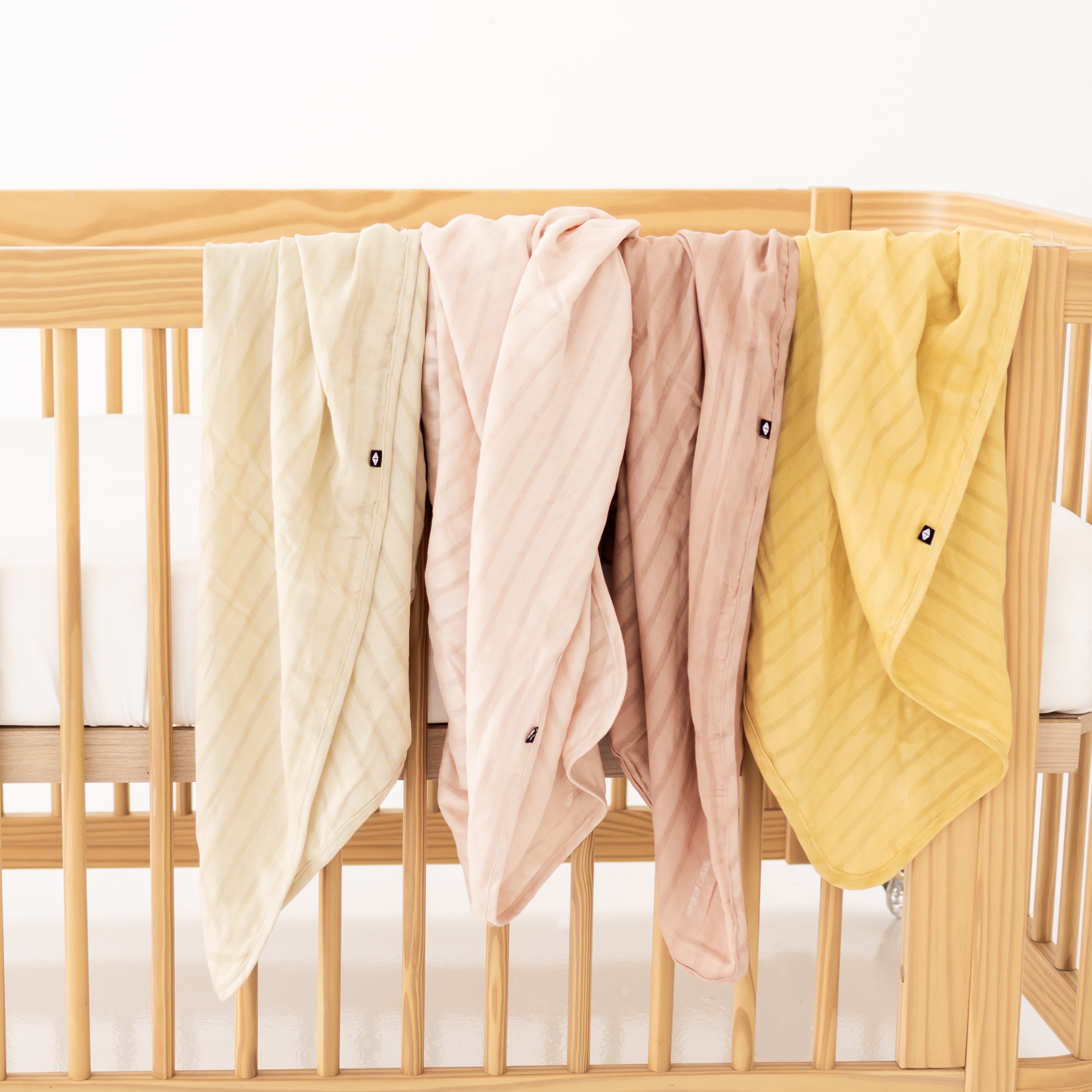 Organic Bamboo Muslin Swaddle Blanket - Soft & Breathable Baby Wrap - Wheat Color - Perfect for Newborn Swaddling, Nursing Cover & Stroller Blanket