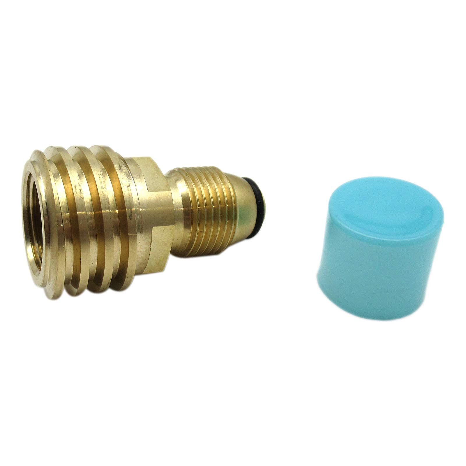 GRABOTE Propane LP Tank POL Valve to QCC Outlet Brass Refill Adapter Converter - Perfect for RV, Grill, and Camping Gas Tank Refilling