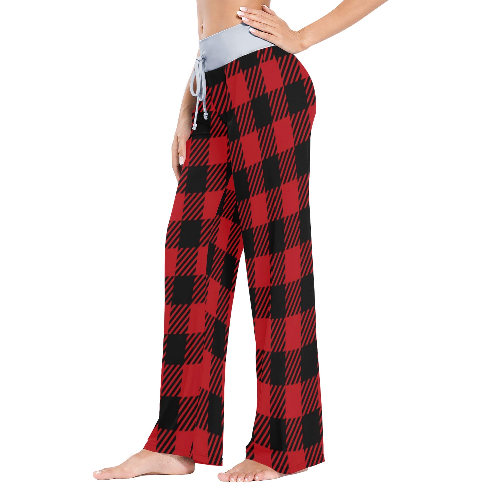 Women's High Waist Palazzo Lounge Pants - Soft Stretchy Drawstring Wide Leg Pajama Pants for Sleep, Yoga & Relaxation at Home