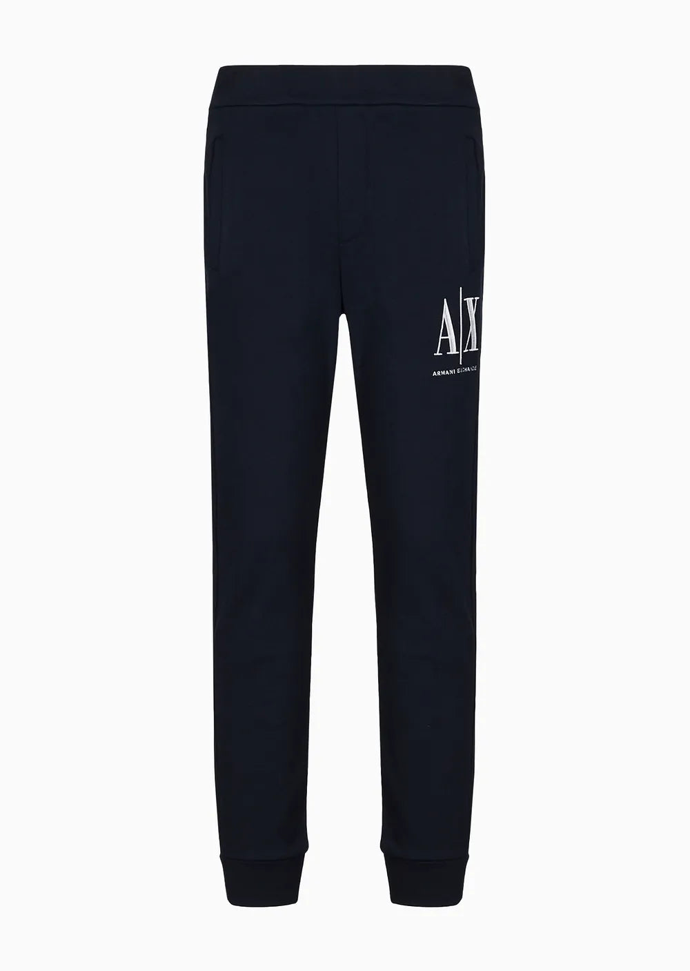 Armani Exchange Icon Logo Cotton Sweatpants for Men - Navy & White - Casual Lounge & Gym Wear