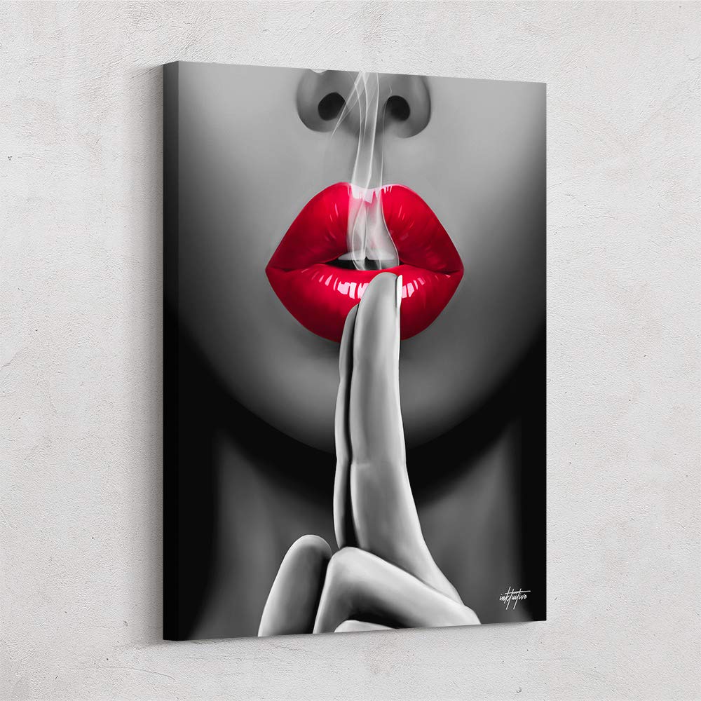 Inktuitive 'Smoldering Kiss' Motivational Canvas Wall Art for Home & Office - 40x30 Inch Inspirational Decor, Durable Frameless Print - Perfect for Living Room, Bedroom or Workspace Decor
