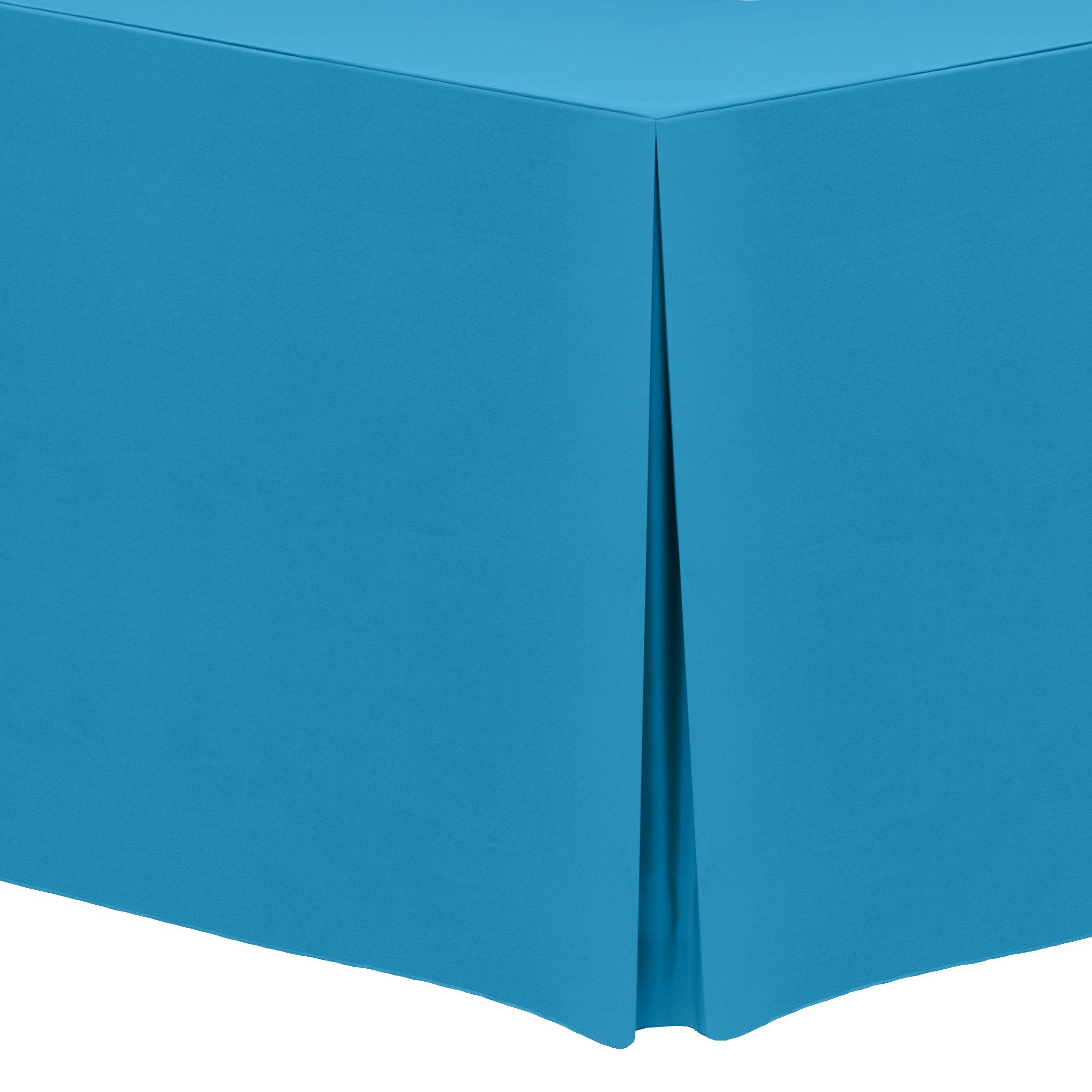 Premium 3-Pack 8 ft. Polyester Fitted Tablecloth - Fits 24x96 Inch Banquet & Folding Tables (36