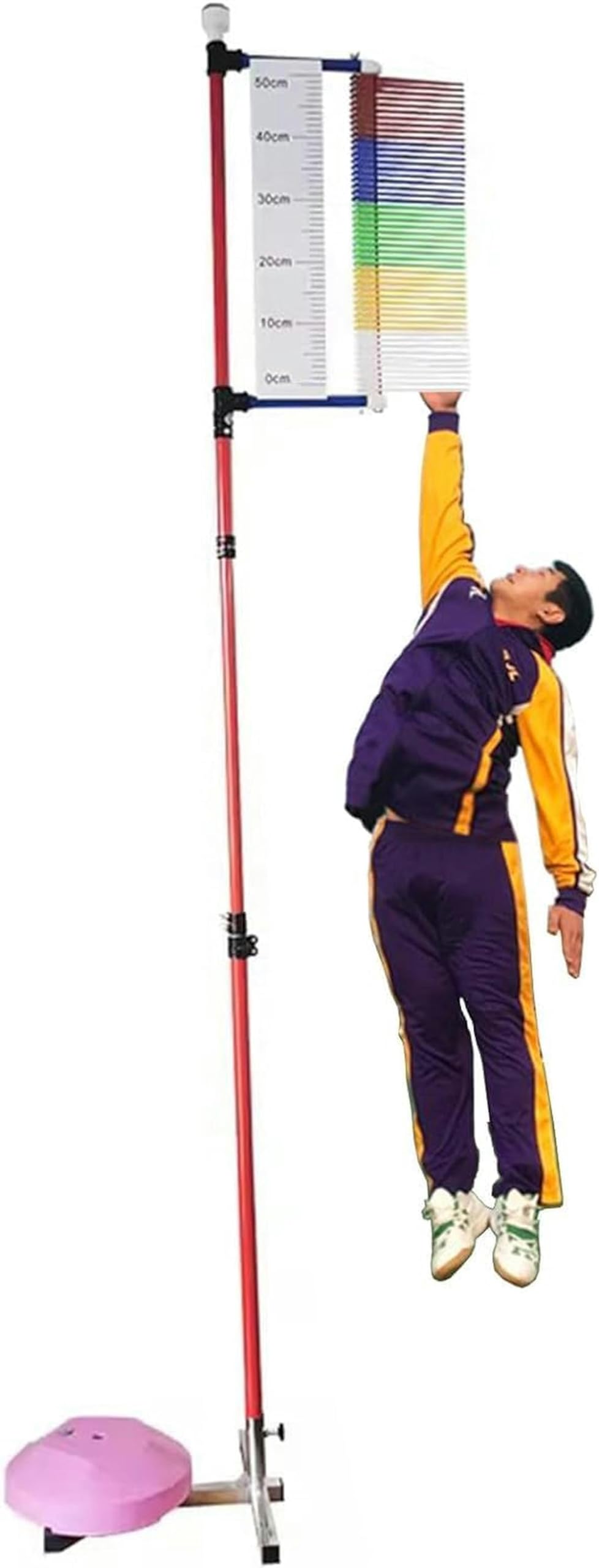 FLTRGO Vertical Jump Tester - Professional Floor Standing High Jump Training Equipment with Stable Base | Accurate Jump Measurement Tool for Basketball Players & Athletes | Perfect for Gym, Court & Sports Performance Training