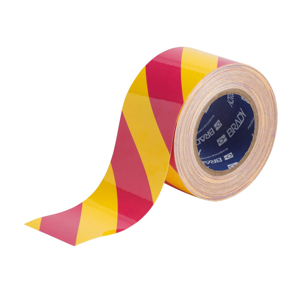 Toughstripe® 3 Inch x 100 Feet Floor Marking Tape - High-Visibility Polyester Safety Tape in Magenta/Yellow for Warehouse, Factory & Industrial Floor Marking
