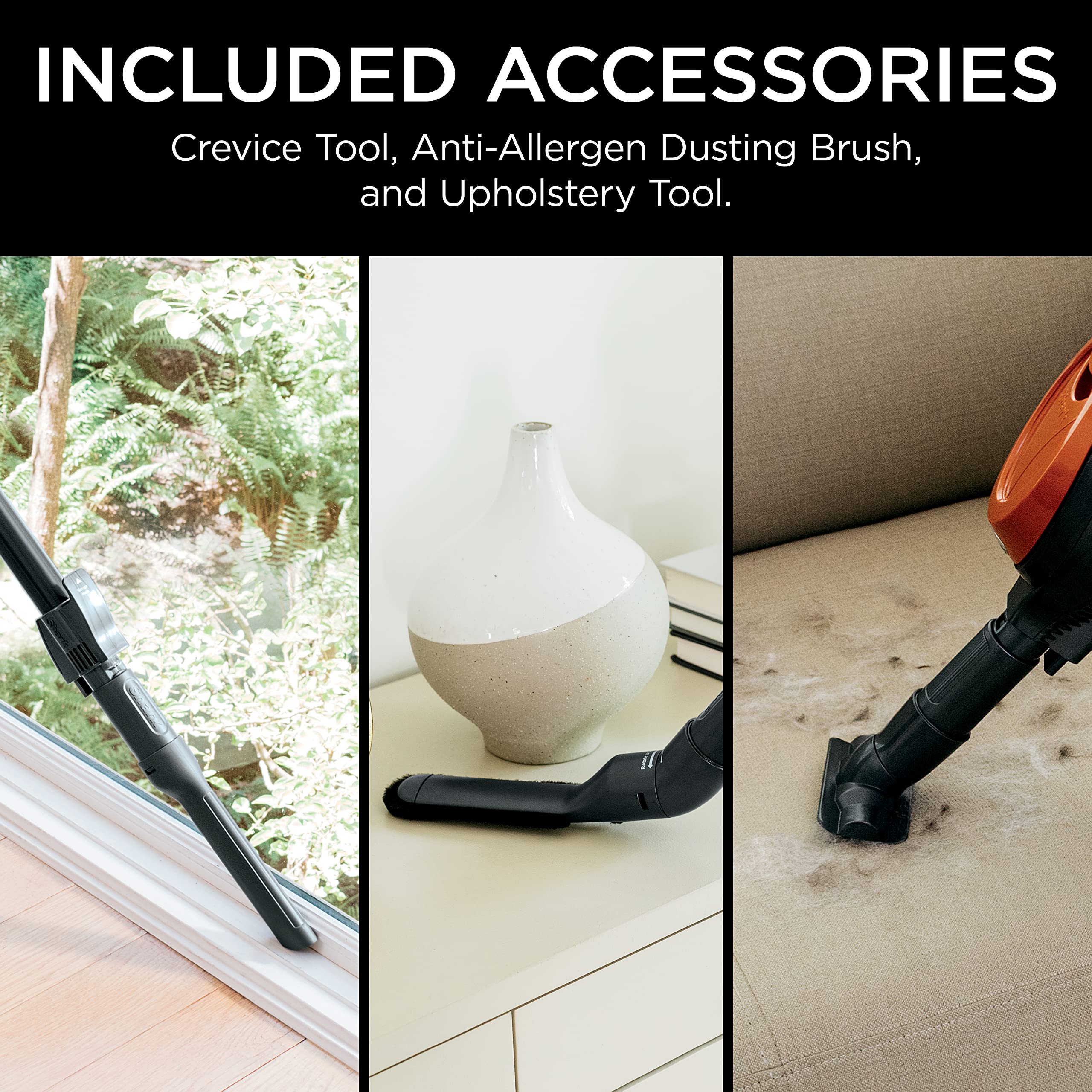 Shark Rocket HV301 Ultra-Light Corded Bagless Vacuum Cleaner for Carpet & Hard Floor - Powerful Suction, Swivel Steering, Gray/Orange - Perfect for Home, Apartment, Pet Hair & Car Cleaning