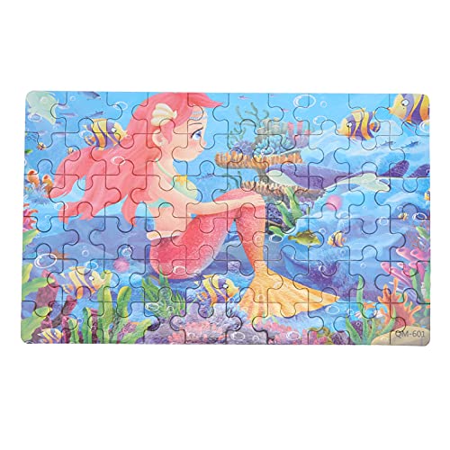 Cartoon Mermaid Jigsaw Puzzle for Kids - Fun Educational Number Puzzle Toy to Improve Memory & Early Learning Skills - Perfect for Classroom, Homeschooling & Family Game Night