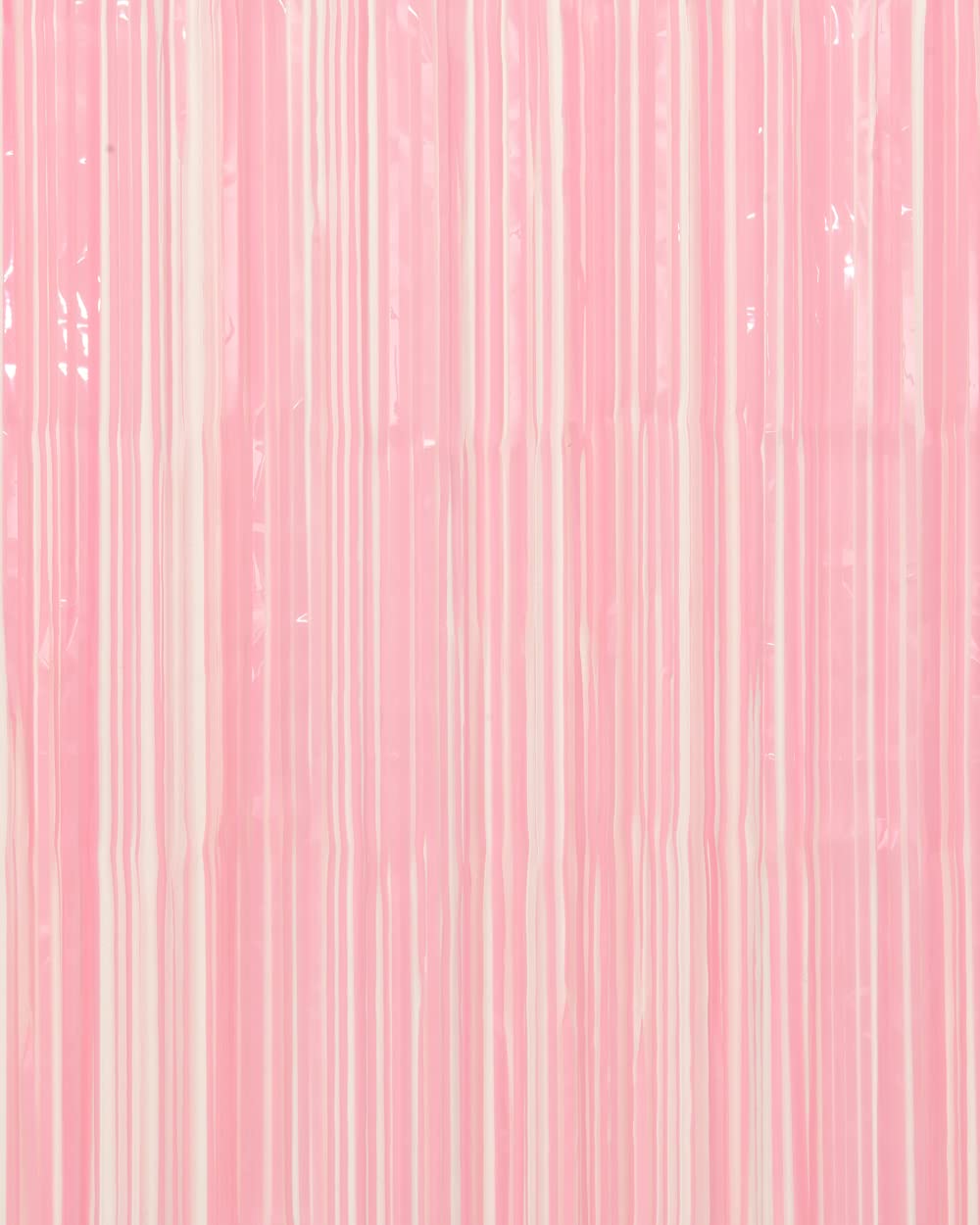 Fetti Matte Pastel Pink Fringe Foil Curtains - Set of 2 | Elegant Party Backdrop for Bachelorette, Wedding, Bridal Shower & Birthday Decor | Perfect for Photo Booths, Wall Decor & Event Backgrounds