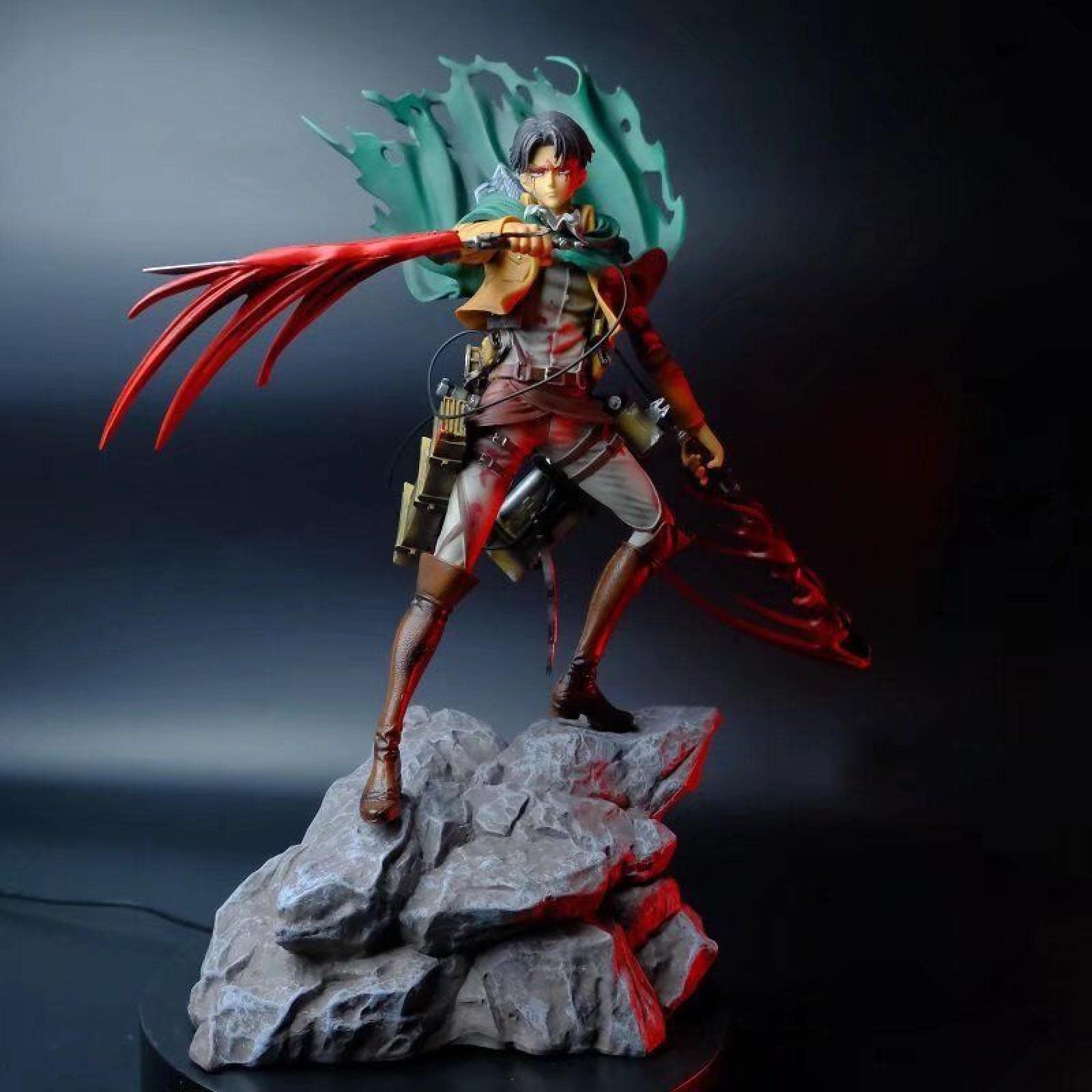 Levi Ackerman Anime PVC Statue - 35CM Attack on Titan Collector's Edition Figure, Detailed Modeling for Display & Gift - Perfect for Anime Fans, Home Decor, Office Desk & Manga Collections