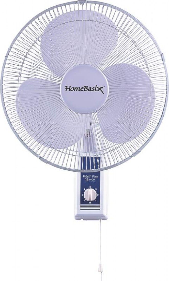 HOMEBASIX HF-40W Oscillating Wall Mount Fan - Quiet High Velocity Air Circulation for Bedroom, Garage, Workshop & Outdoor Use