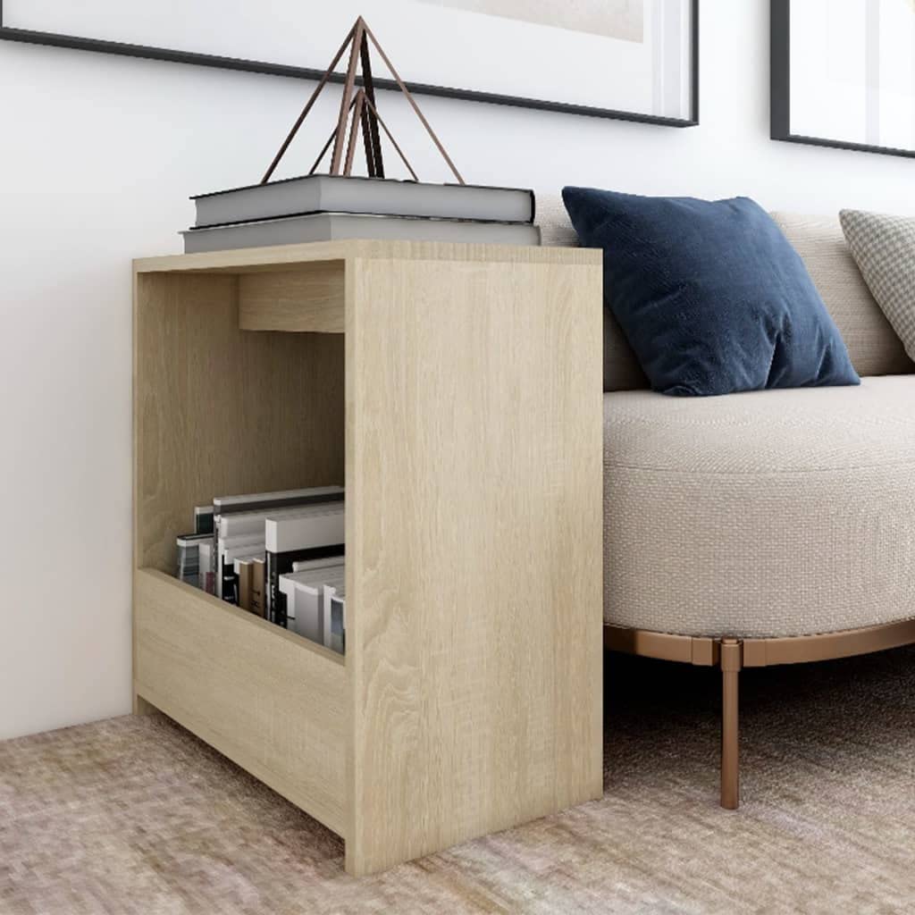 Modern Night Stand with Storage - Wooden End Side Table for Bedroom, Living Room & Lounge - 20